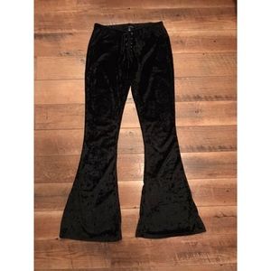 Current Mood velvet kick flare pants